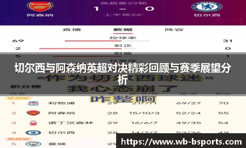 切尔西与阿森纳英超对决精彩回顾与赛季展望分析